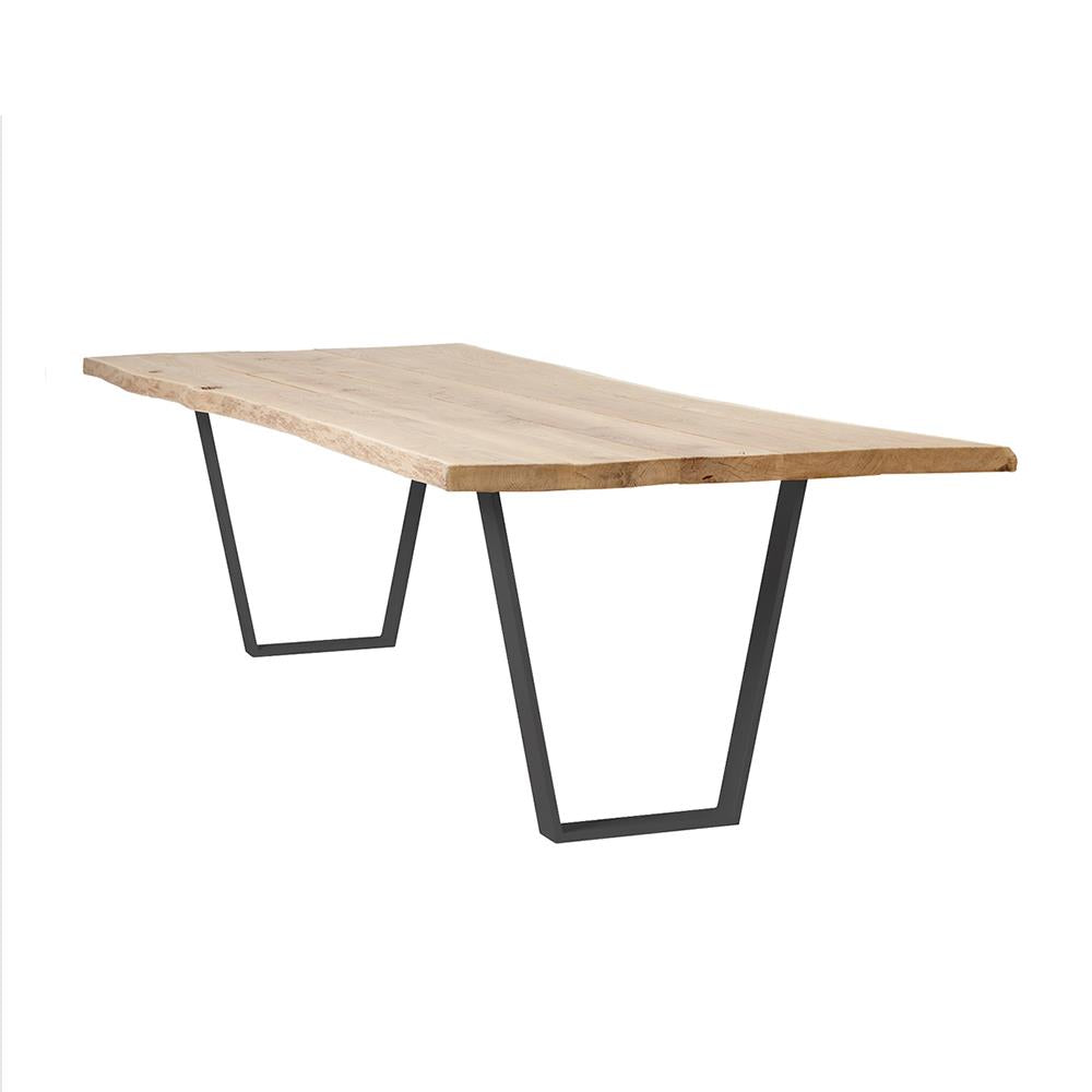 Outlet Scandi Live-Edge Oak Dining Table : 220cm