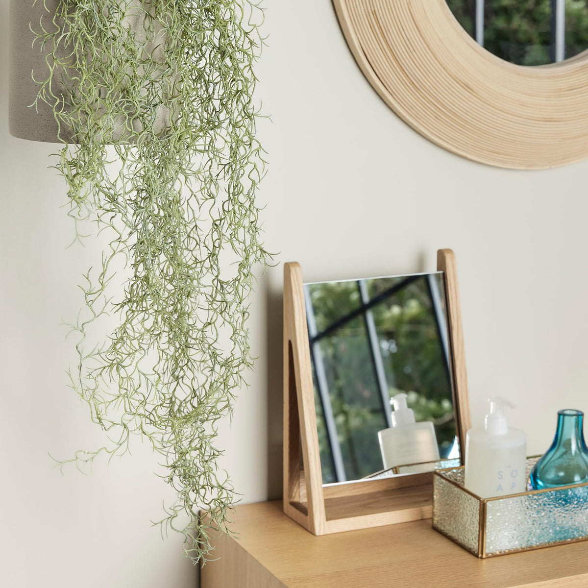 Point Table Mirror - oak wood