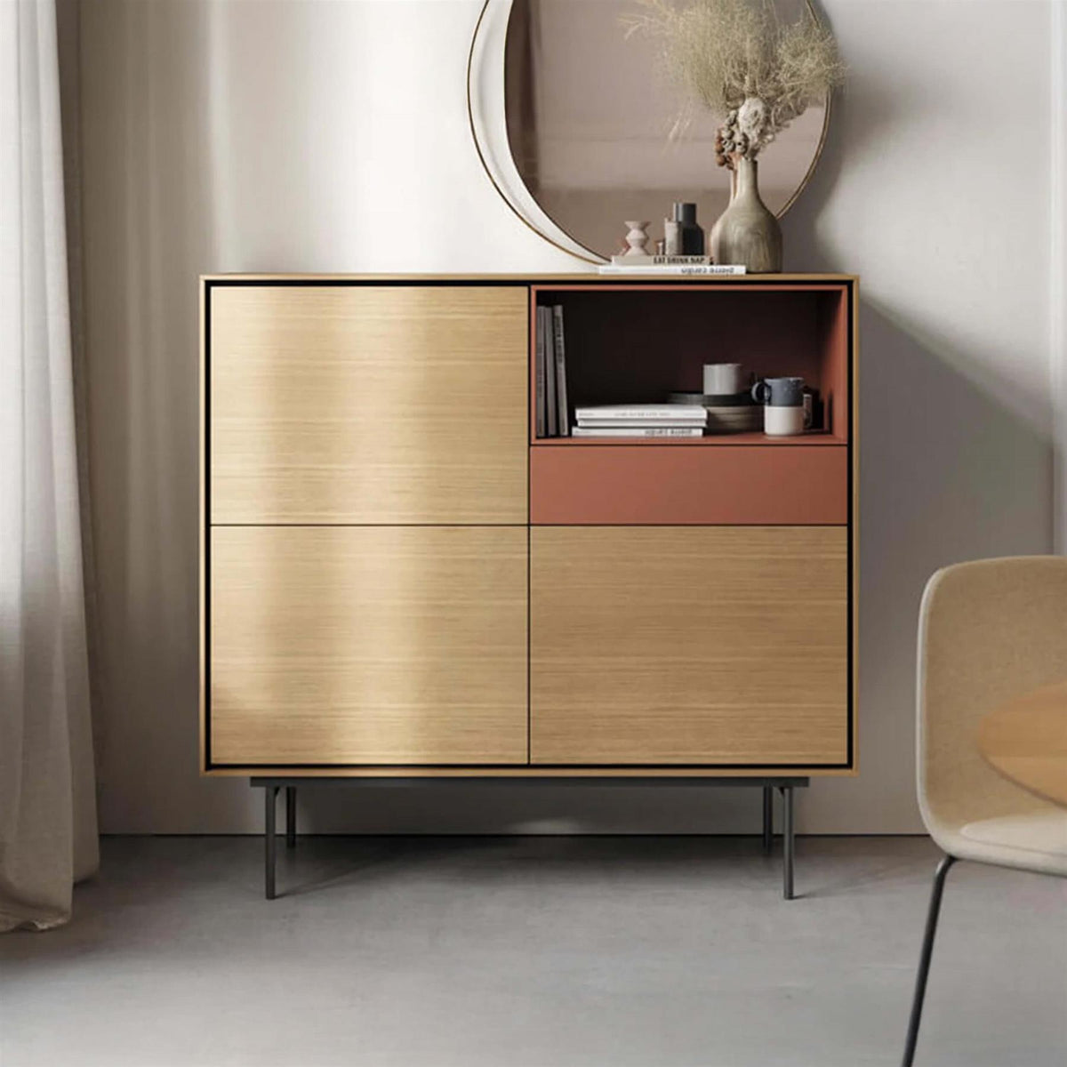Treku Aura Sideboard - Tabacco & Brick