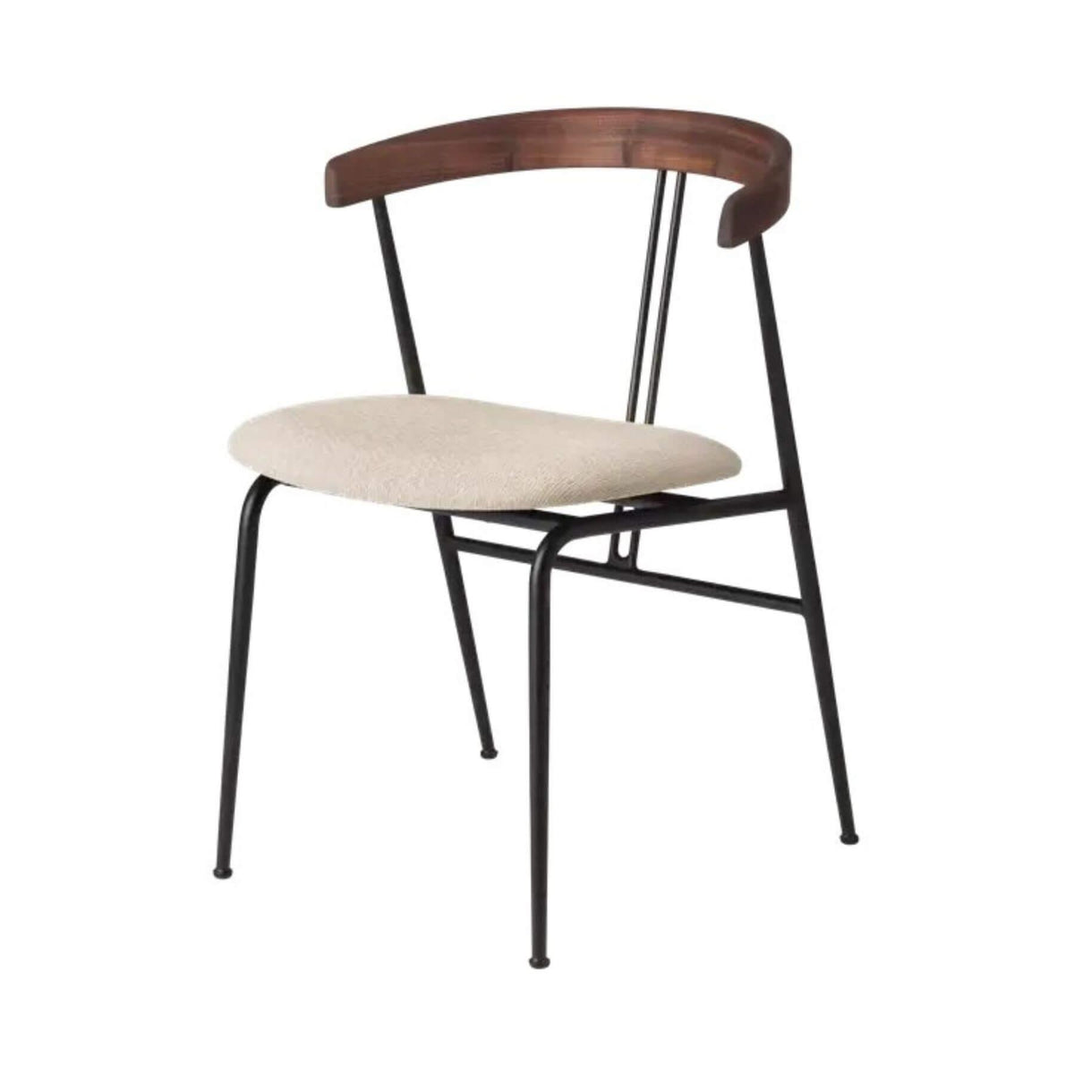 GUBI Violin Dining Chair Upholstered Seat