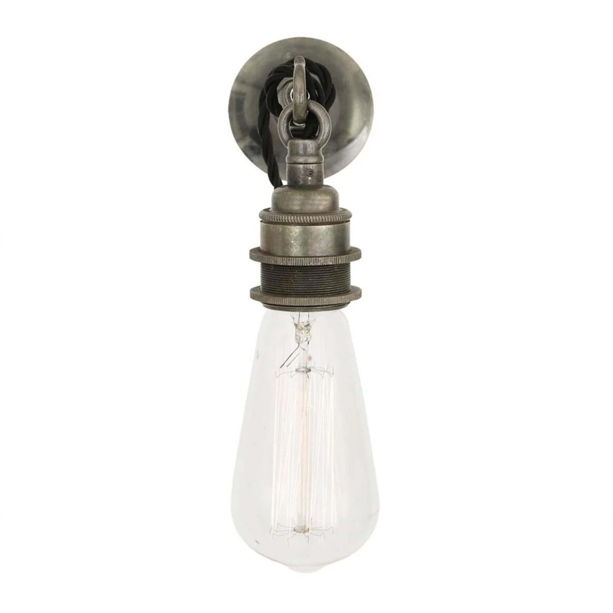 Mullan Lighting Rehau Industrial Bare Bulb Hook Wall Light