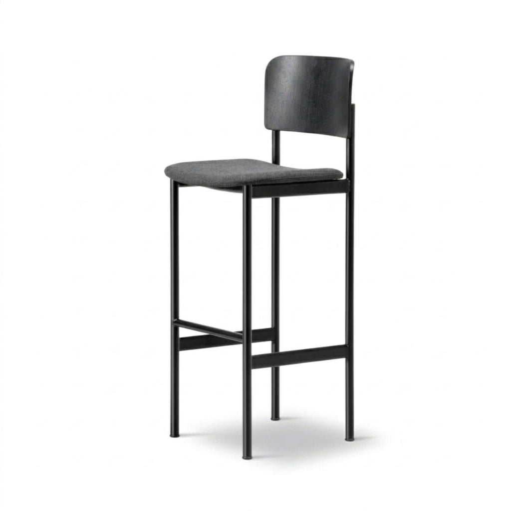 Fredericia Plan Bar Stool with Upholstered Seat