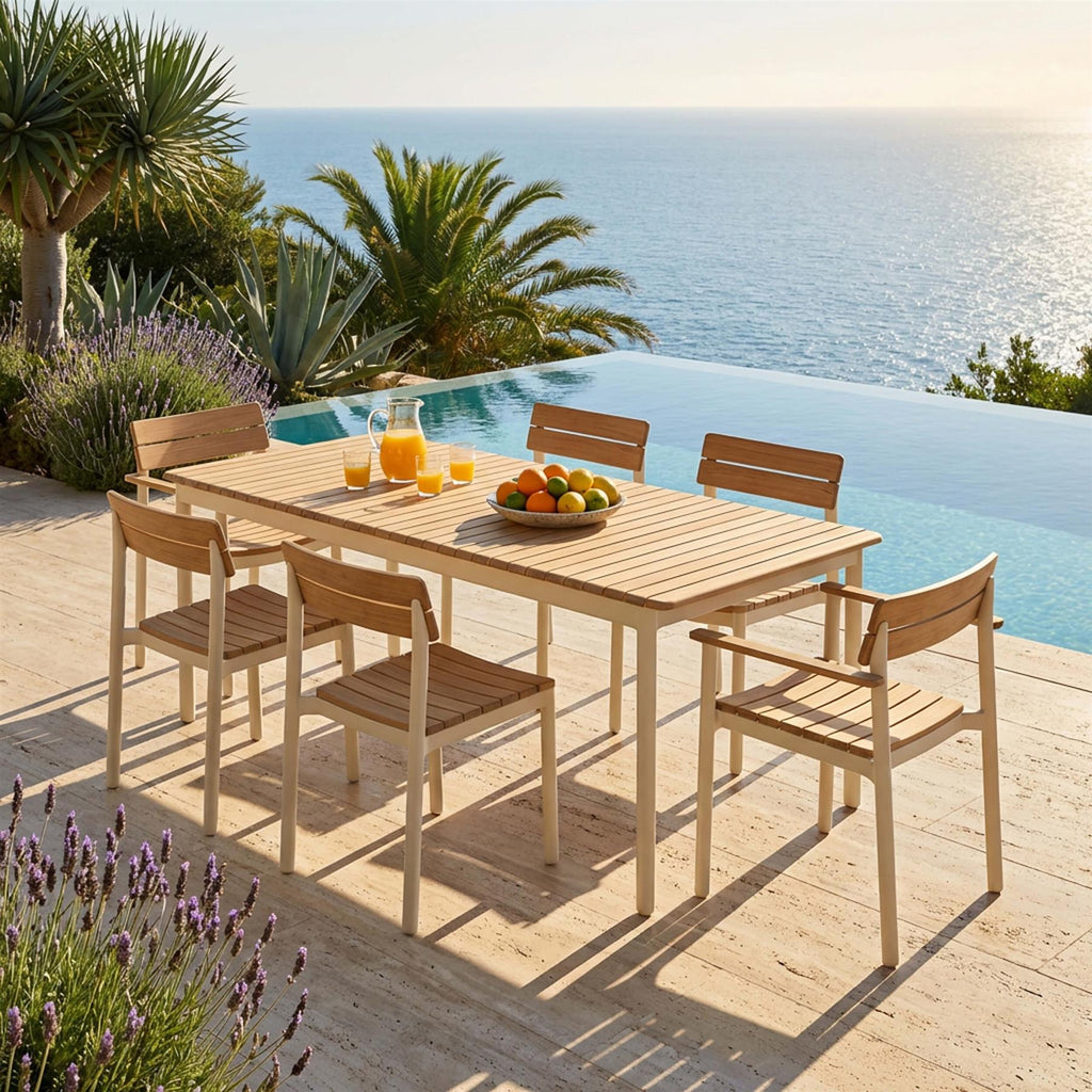 Fritz Hansen Pelagus Garden Dining Set - Large - Curated by Holloways of Ludlow