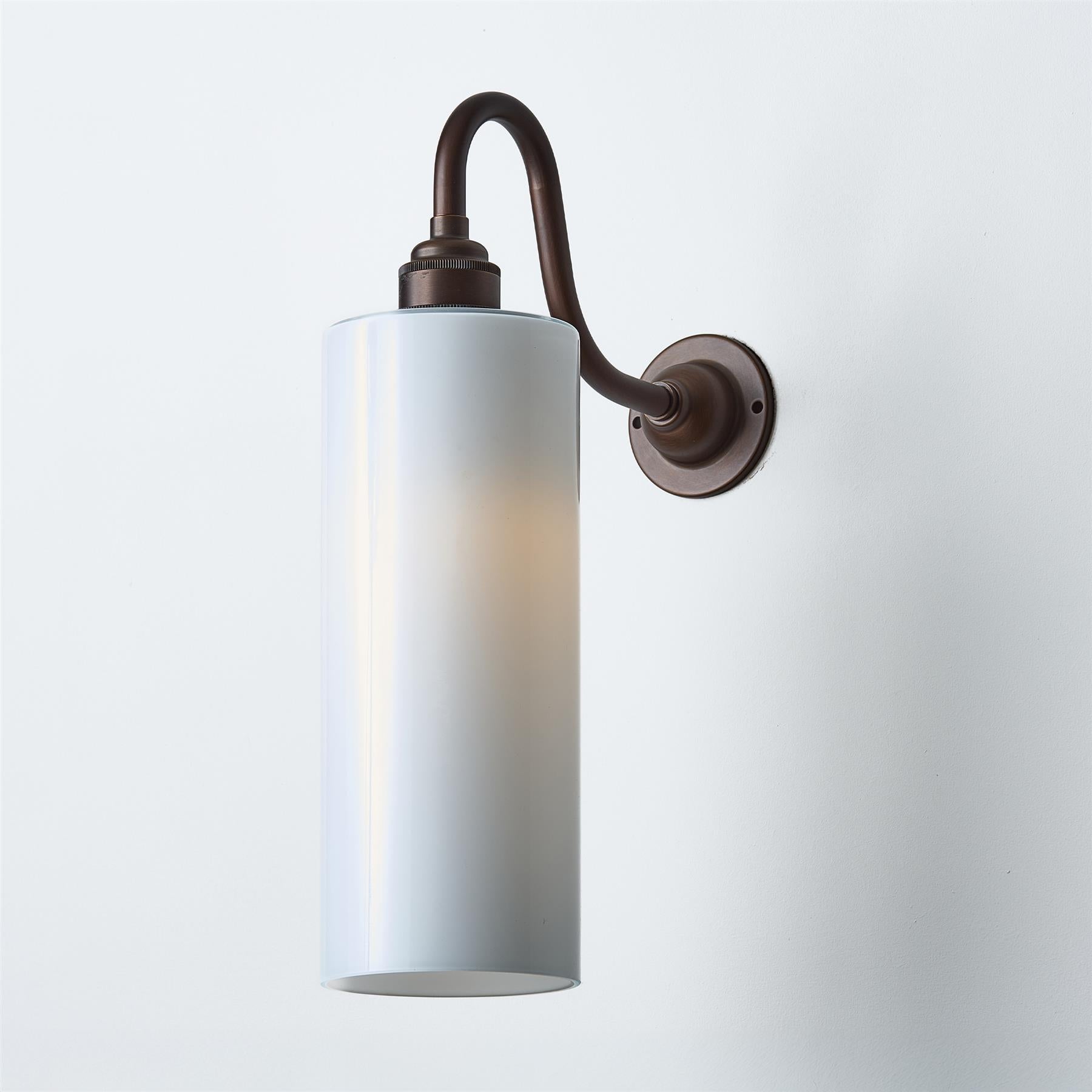 Old School Electric Parker Wall Light : Swan Arm : Bathroom Version