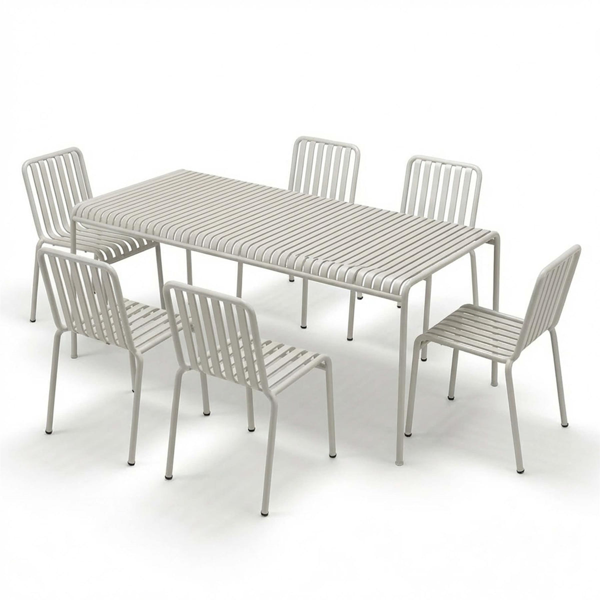 HAY Palissade Large Garden Dining Set with 6 Chairs - Curated by Holloways of Ludlow