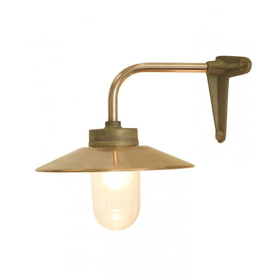 Outlet Davey Angled Exterior Wall Light - Gunmetal - Corner fork, Clear