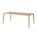 Outlet Bolia Graceful Dining Table - 200cm x 95cm, White Oiled Legs, without Extension Leaves