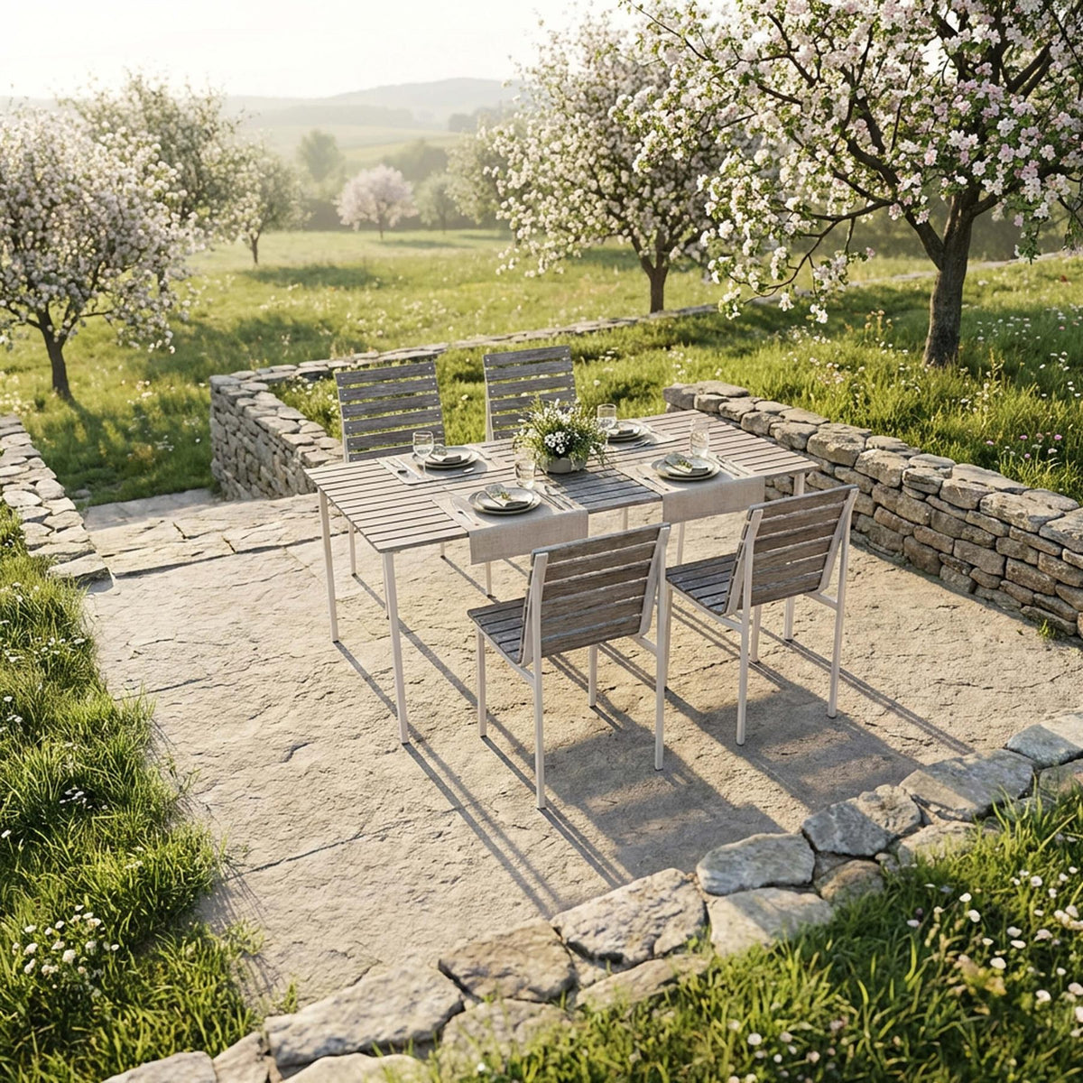 HAY Traverse Garden Dining Set - Medium - Curated by Holloways of Ludlow