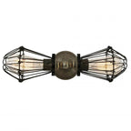 Mullan Lighting Praia Vintage Double Cage Wall Light