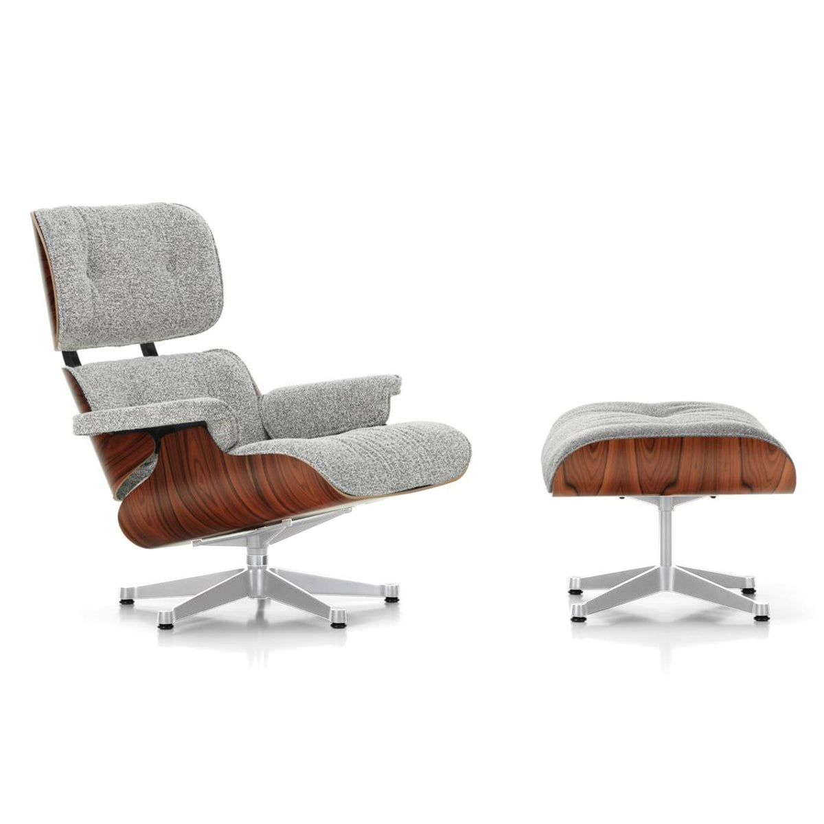 Vitra Eames Contemporary Lounge Chair and Footstool in Santos Palisander