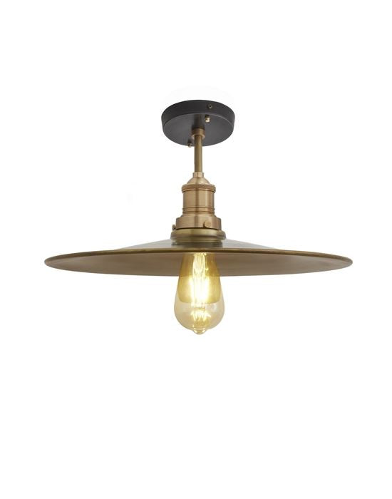 Industville Brooklyn Flush Ceiling Light - Flat Shade