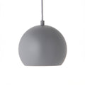 Ex-Display Frandsen Ball Pendant - Matt Light Grey, White Inside, Grey Cable