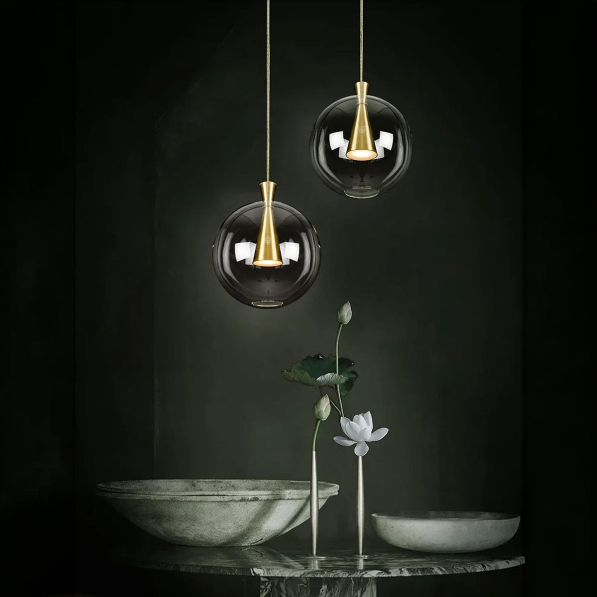 Marc Wood Cone Lamp and Shade Pendant Light