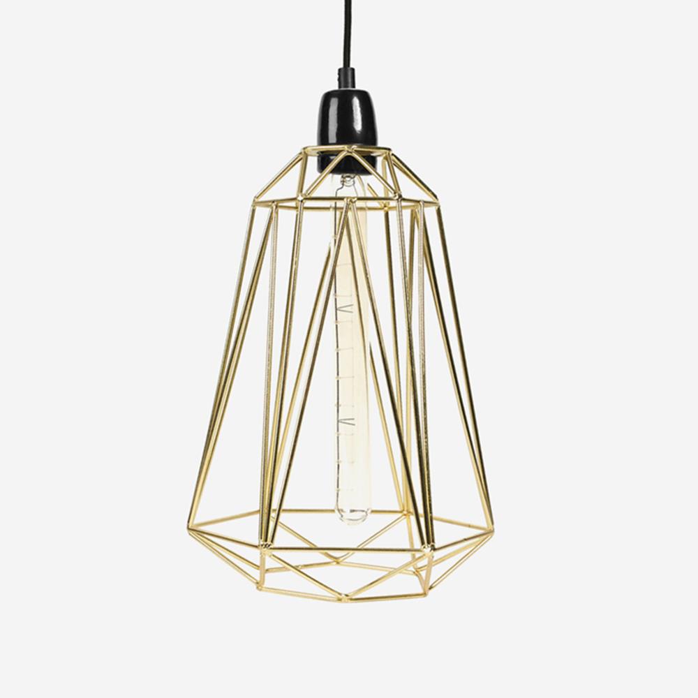 Outlet Diamond Cage Pendant Light with FREE Filament Bulb