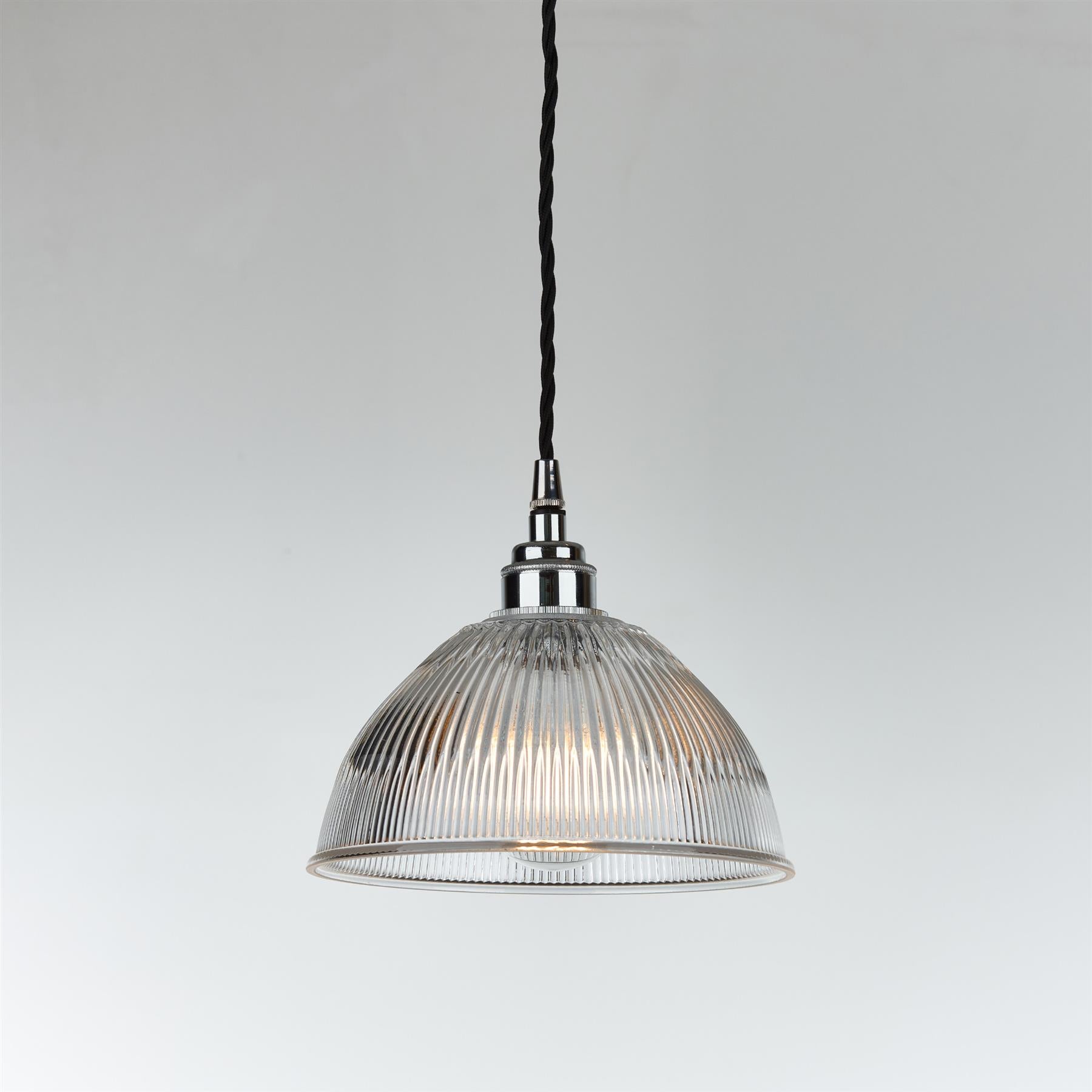 Old School Electric Prismatic Dome Pendant Light