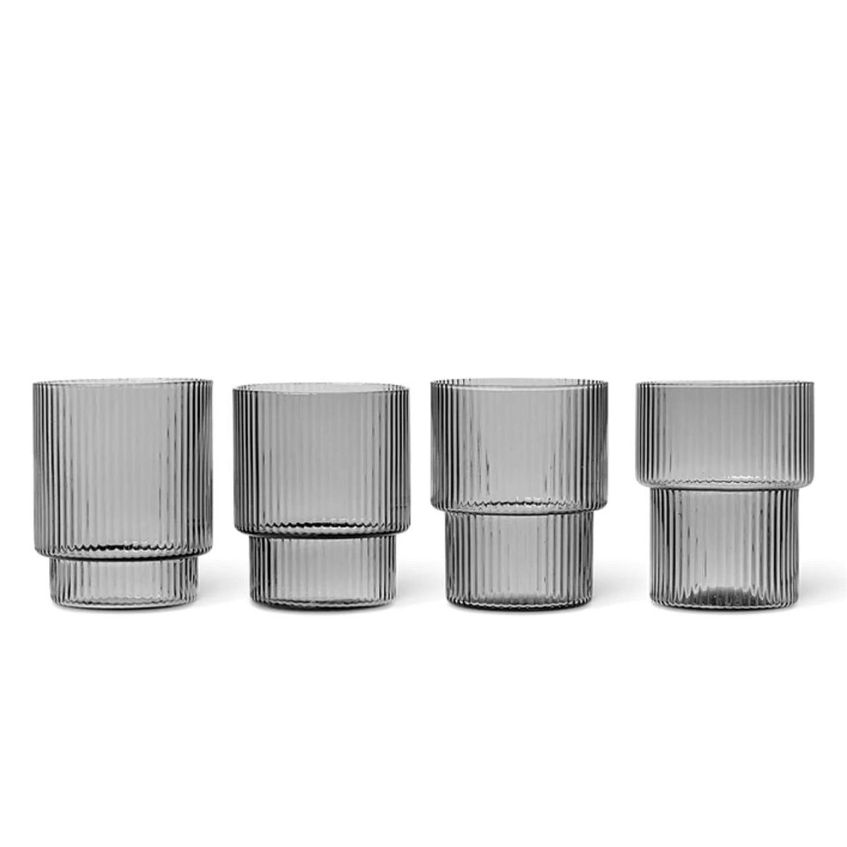 Ferm Living Ripple Glasses - Set of 4