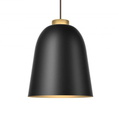 Ex-Display Shapes Summera Pendant Light - Large Black and Yellow Gold with Gold Flex