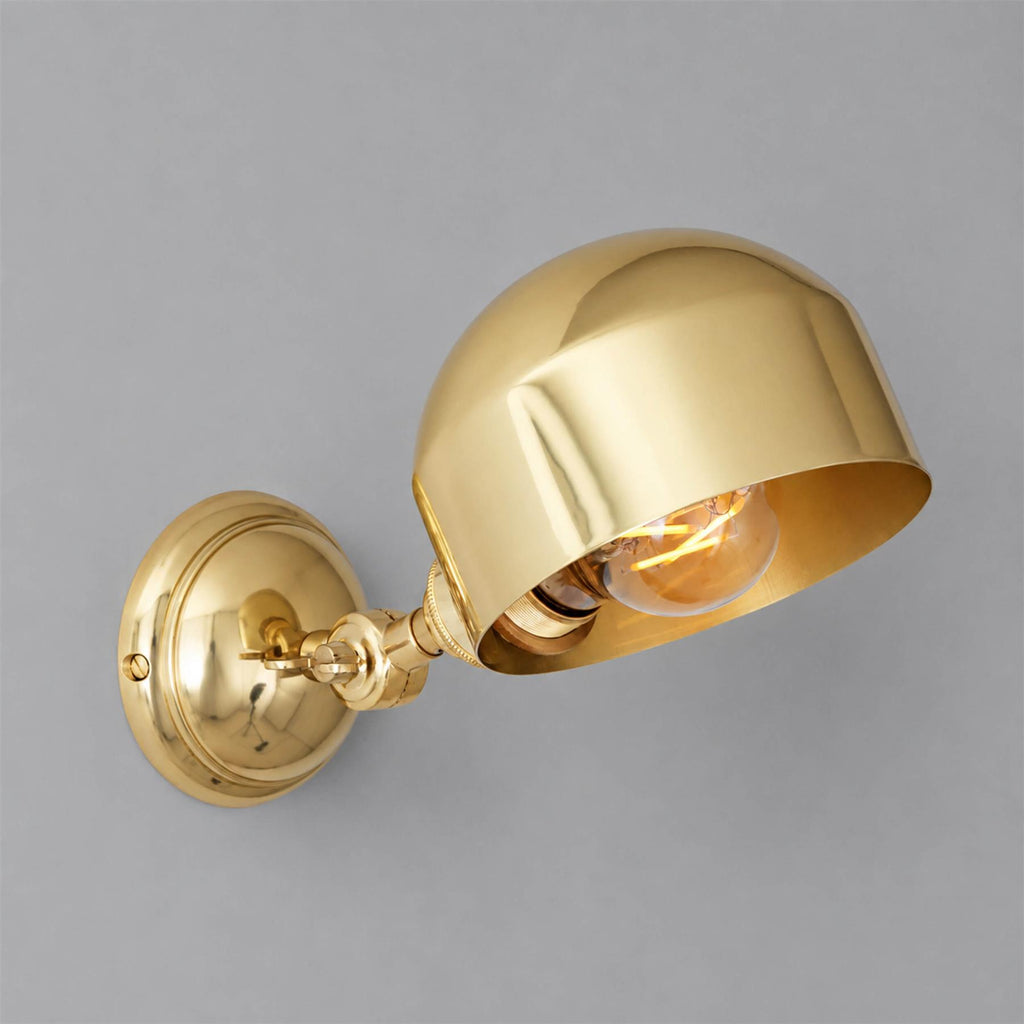 Mullan Lighting San Jose Adjustable Modern Brass Wall Light