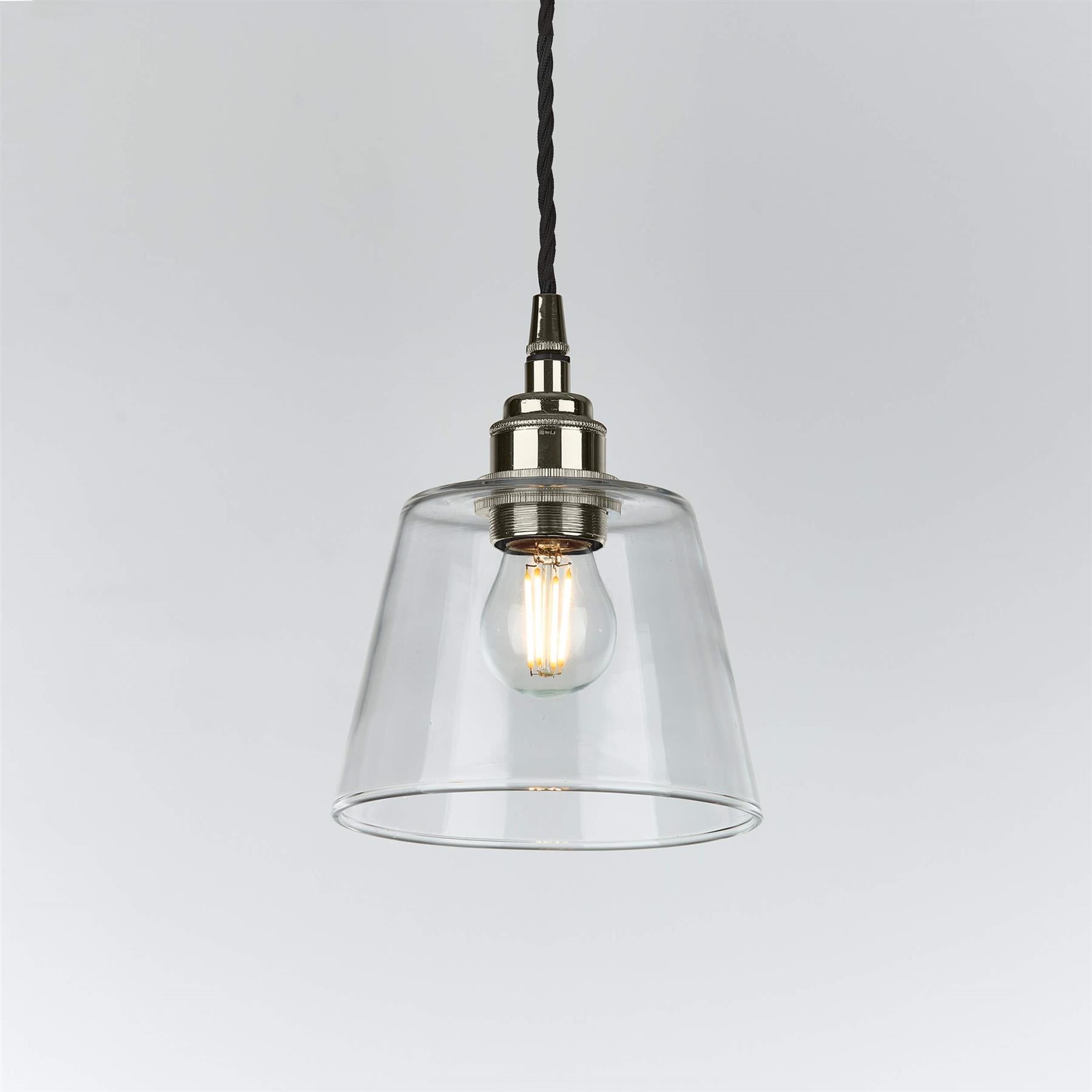 Old School Electric Tapered Blown Pendant Light
