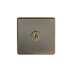 Soho Lighting Charterhouse Collection 1 Gang Toggle Light Switch 2 Way Antique Brass