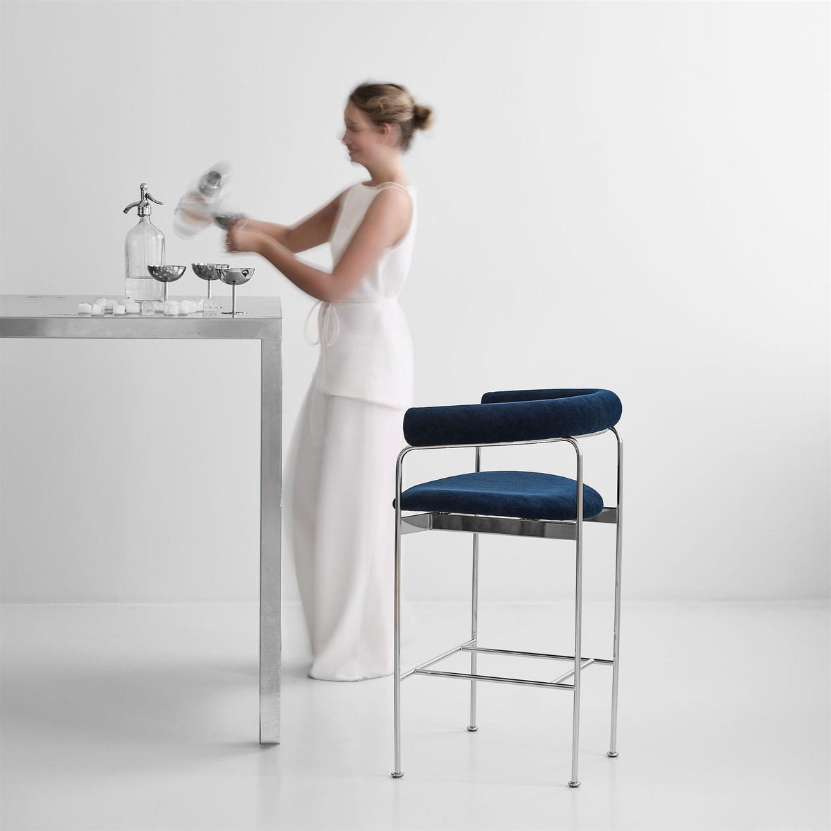 DK3 Baia Counter Stool, Upholstered