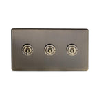 Soho Lighting Charterhouse Collection 3 Gang Intermediate Toggle Switch