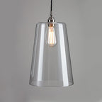 Old School Electric Tapered Blown Pendant Light