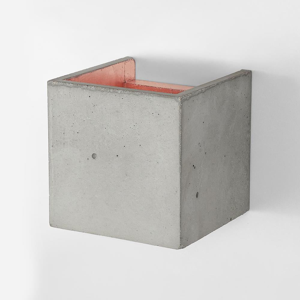 Concrete Cubic up and down wall light