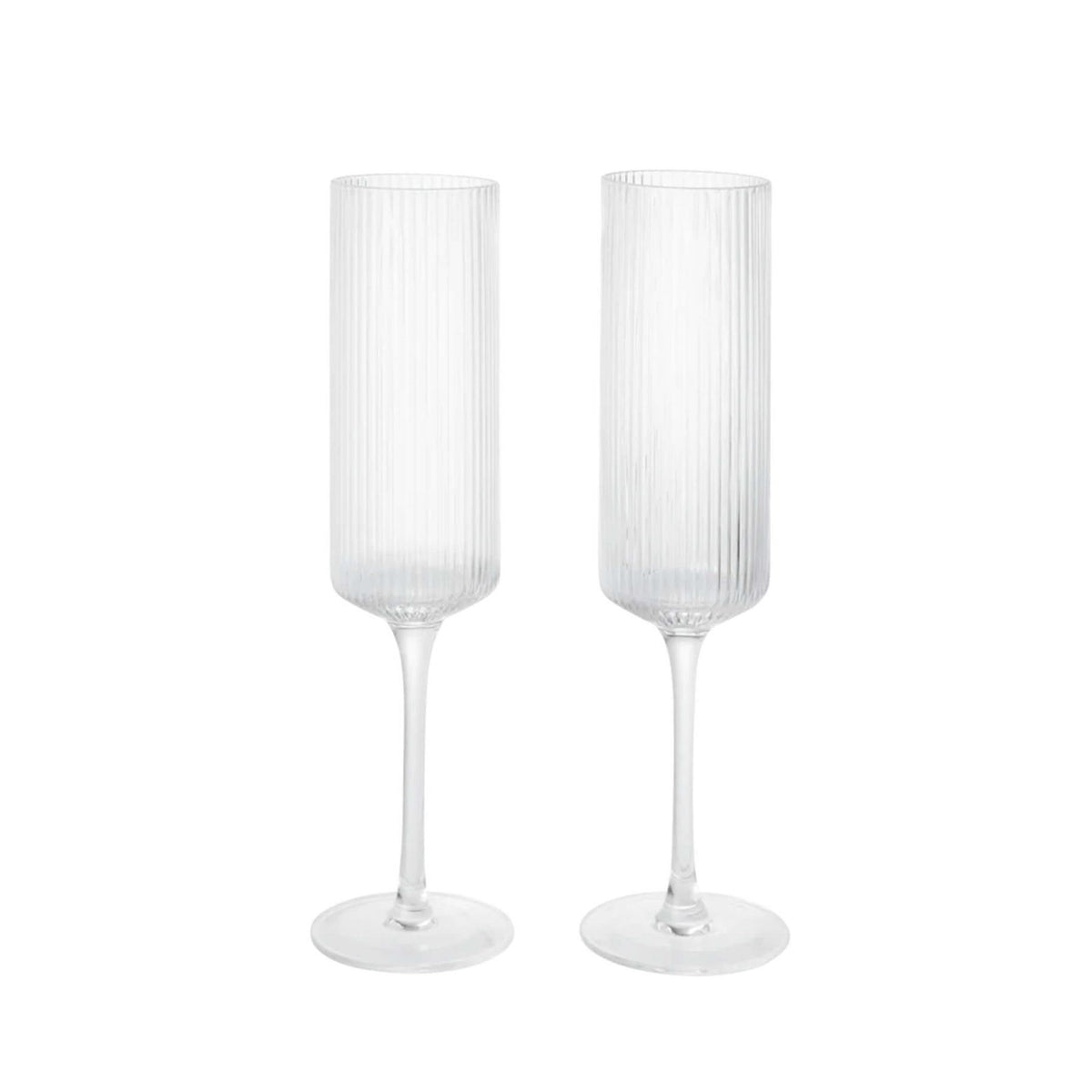 Ferm Living Ripple Champagne Flutes - Set of 2