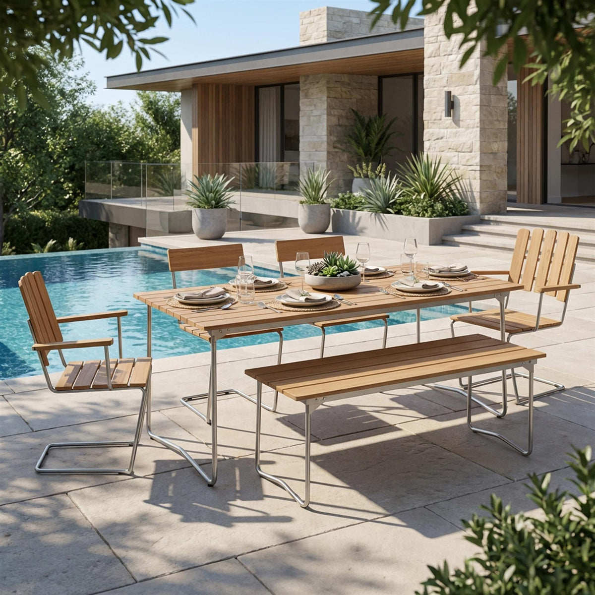 Grythyttan Stålmöbler Patio Set - Curated by Holloways of Ludlow