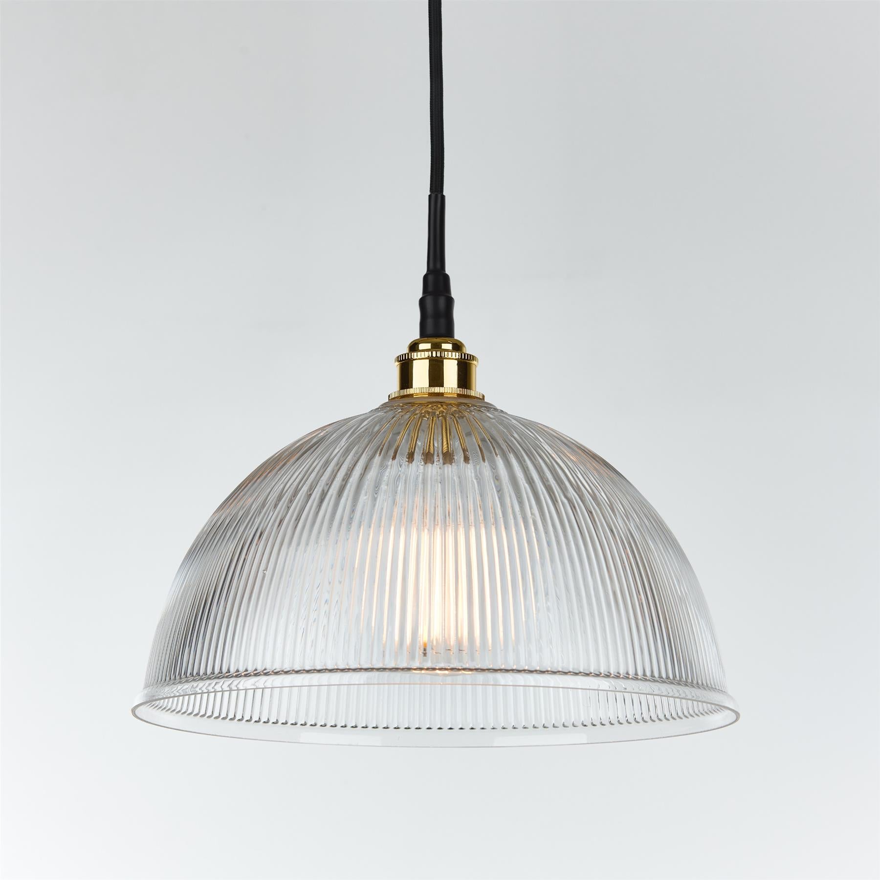 Old School Electric Prismatic Dome Pendant Light : Bathroom Version
