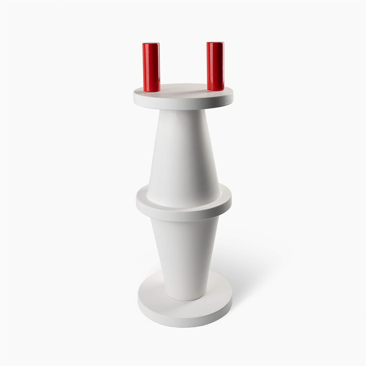 Bitossi Nathalie Du Pasquier - Bianco Matt, Rosso Lucido Sculpture