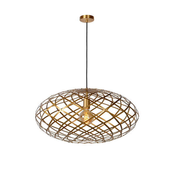 Outlet Lucide Wolfram Pendant Light - Matt Gold, Diameter : 65cm