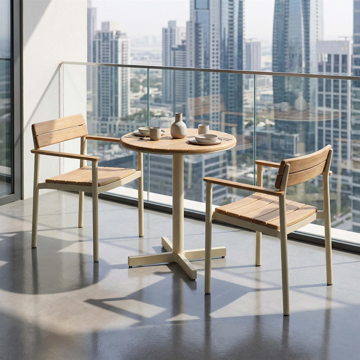 Fritz Hansen Pelagus Balcony Furniture Set - Curated by Holloways of Ludlow