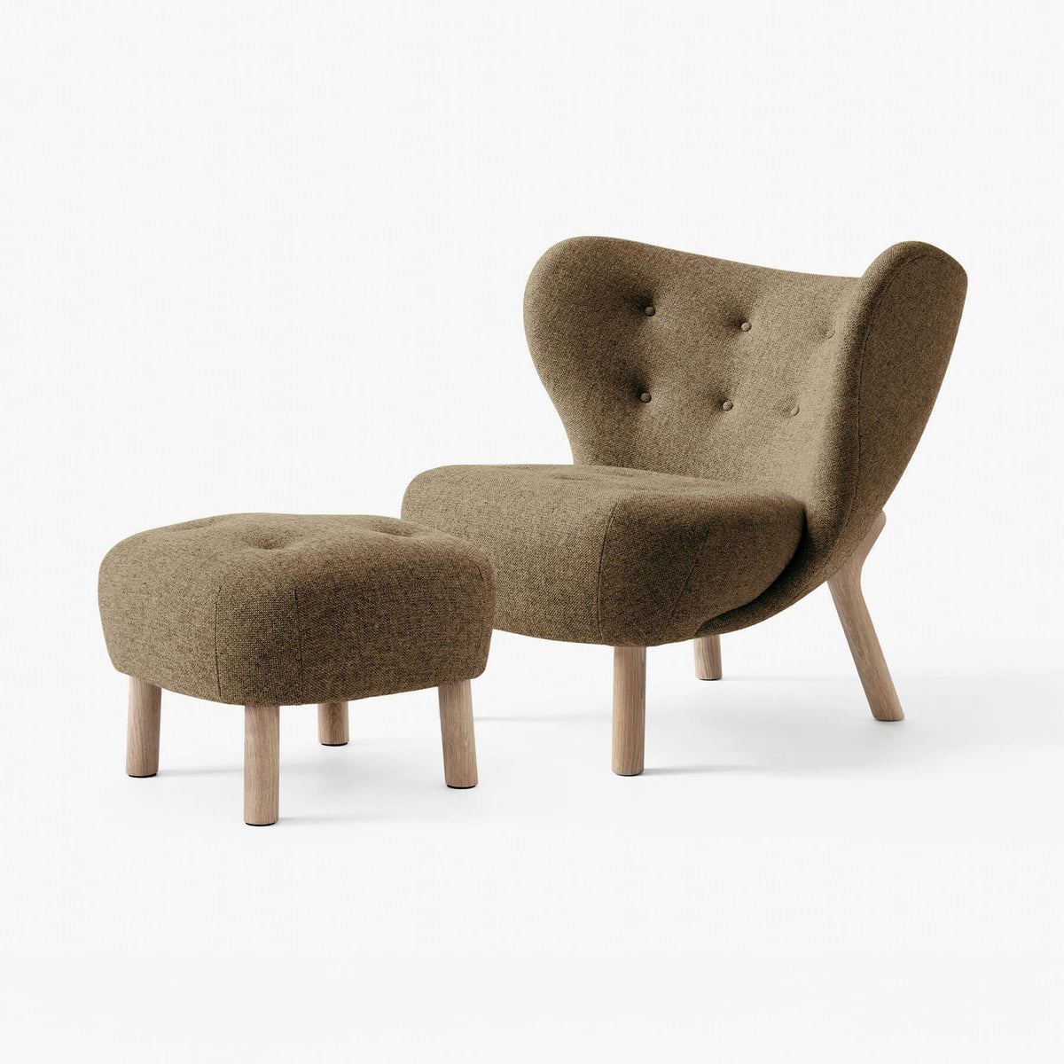 &Tradition VB1 Little Petra Chair with Footstool