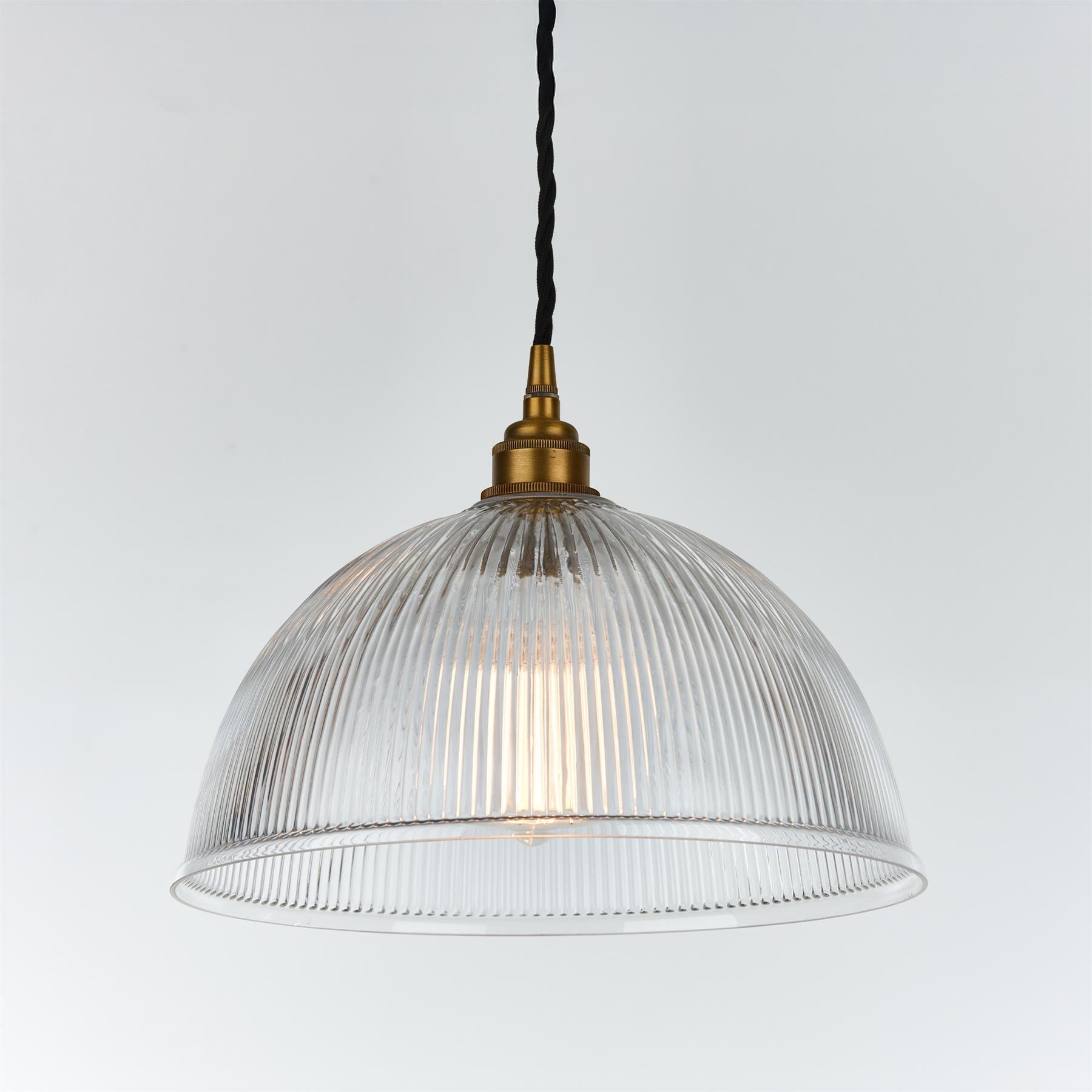 Old School Electric Prismatic Dome Pendant Light