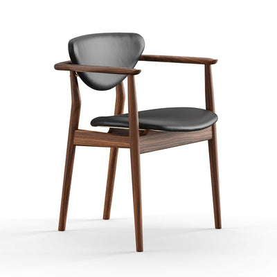 Ex-Display Finn Juhl The 109 Chair in Walnut -  Leather Black