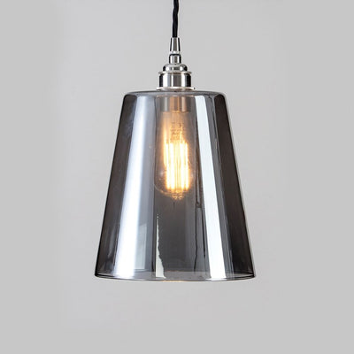Outlet Old School Electric Tapered Blown Pendant Light : Smoked