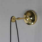 Mullan Lighting Rigale Industrial Pulley Wall Light with Stepped Glass Lamp Shade