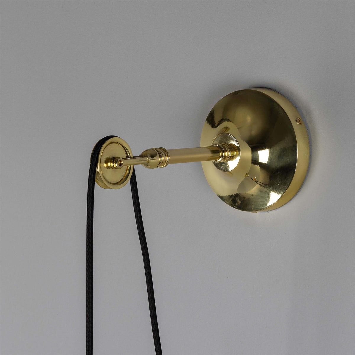 Mullan Lighting Rigale Industrial Pulley Wall Light with Stepped Glass Lamp Shade