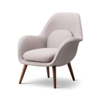 Fredericia Swoon Lounge Petit Wood Base Chair