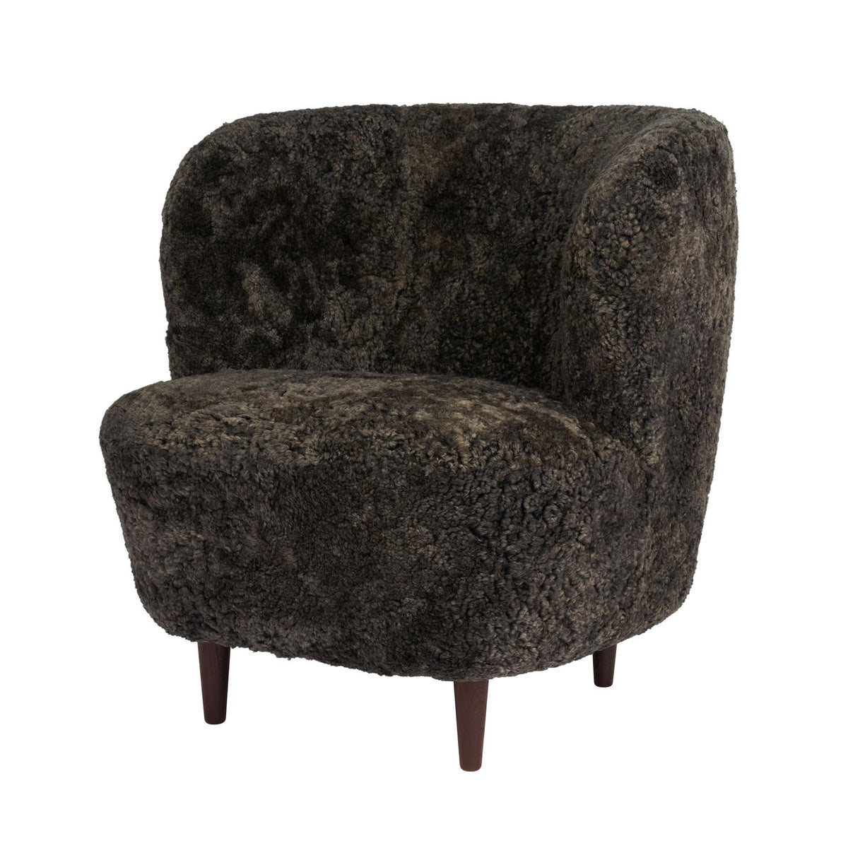 GUBI Stay Lounge Chair, Fully Upholstered in Sheepskin