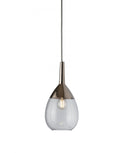 Ex-Display Ebb & Flow Lute Pendant Light - Small, Clear & Platinum Glass