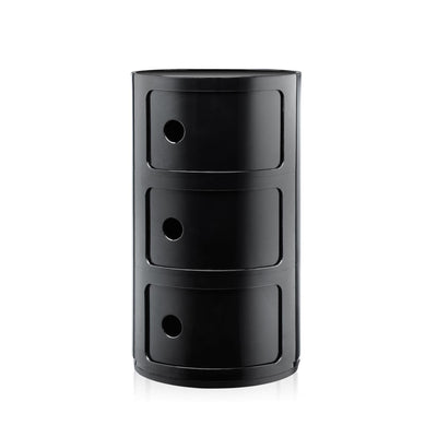 B-Stock Kartell Componibili Classic Cabinet - Black, 3 Compartments