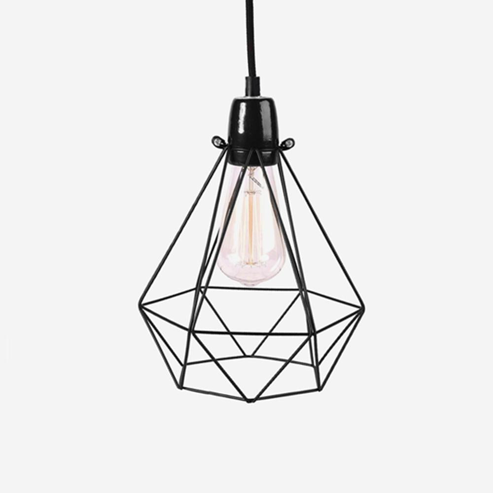 Outlet Diamond Cage Pendant Light with FREE Filament Bulb