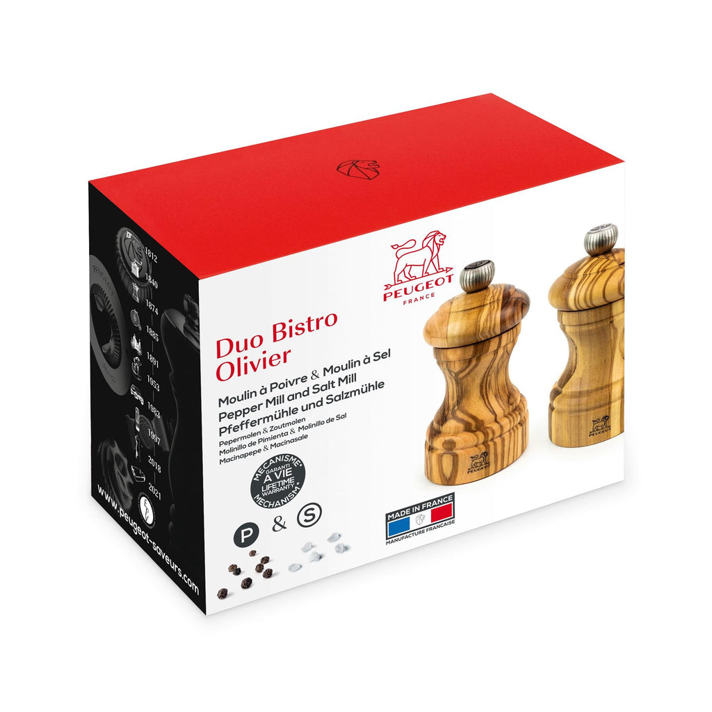 Peugeot Bistro Classic Salt & Pepper Mill Set in Olive Wood