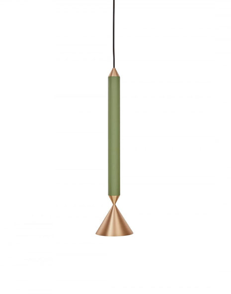 Ex-Display (Wimbledon Store)  Apollo pendant - Forest & brass / 39cm