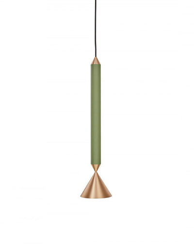 Ex-Display (Wimbledon Store)  Apollo pendant - Forest & brass / 39cm