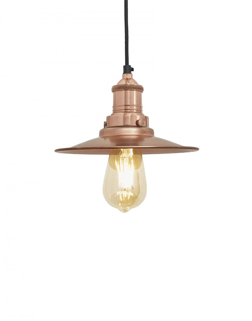 Industville Brooklyn Antique Flat Industrial Pendant Light