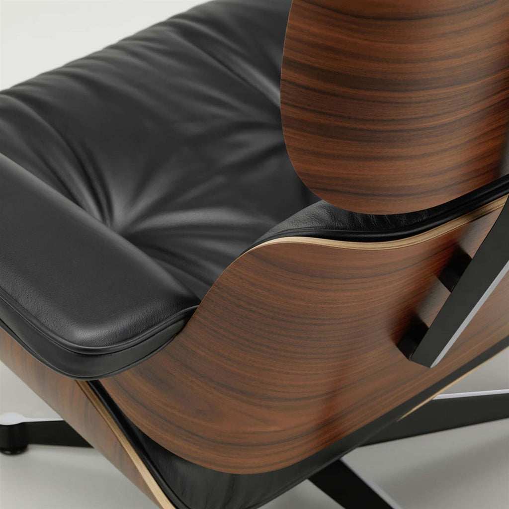 Vitra Eames Contemporary Lounge Chair and Footstool in Santos Palisander